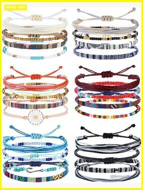 Adjustable Ankle Bracelet Set for Women Boho Beach